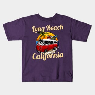 Vintage Long Beach California Kids T-Shirt